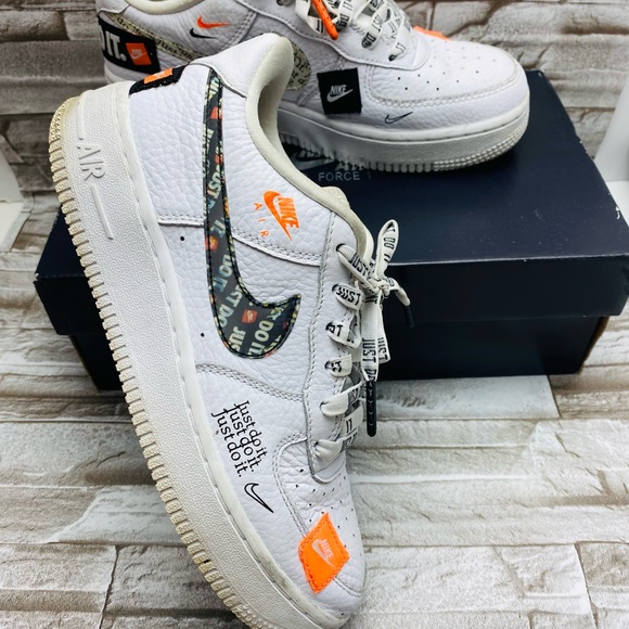 Air Force 1 youth size 4.5 boys white orange tag - Picture 1 of 8